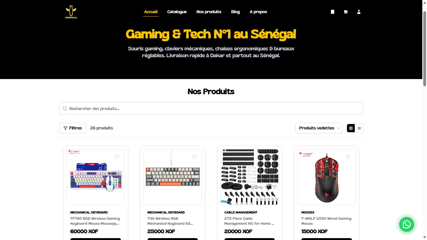 Screenshot of Njamala E-Commerce Platform